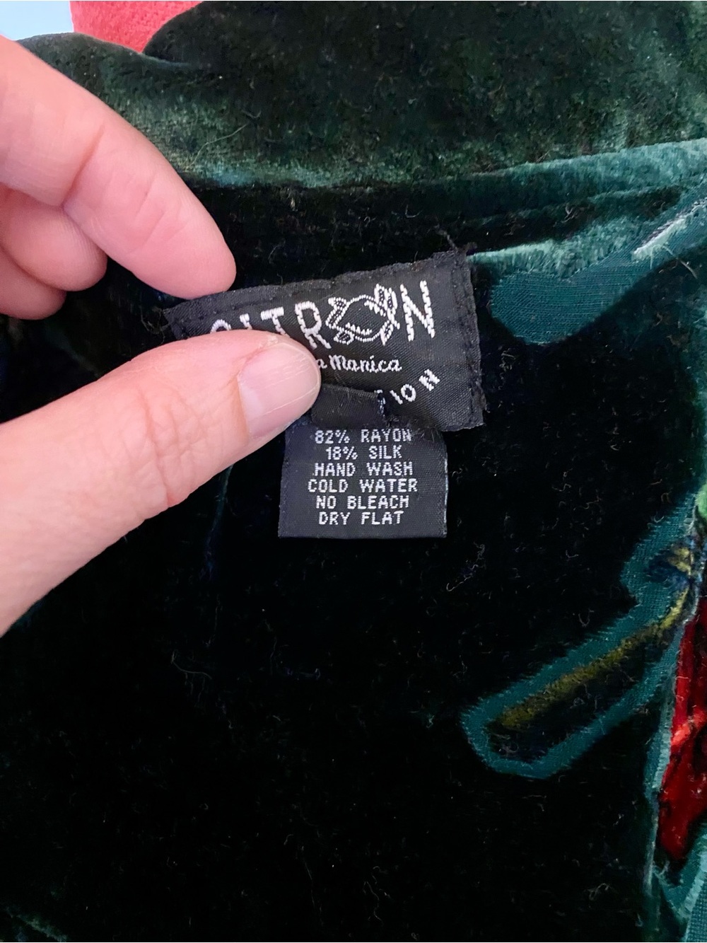 Velvet Green Vintage Top - Picture 8 of 10